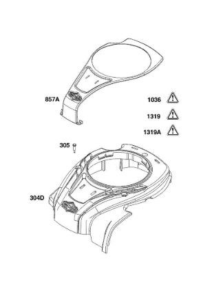 B&S - serijska številka  od 08  08P502-0131-H1 B - SKLOP OHIÅ JA VENTILATORJA della Marca Stihl
